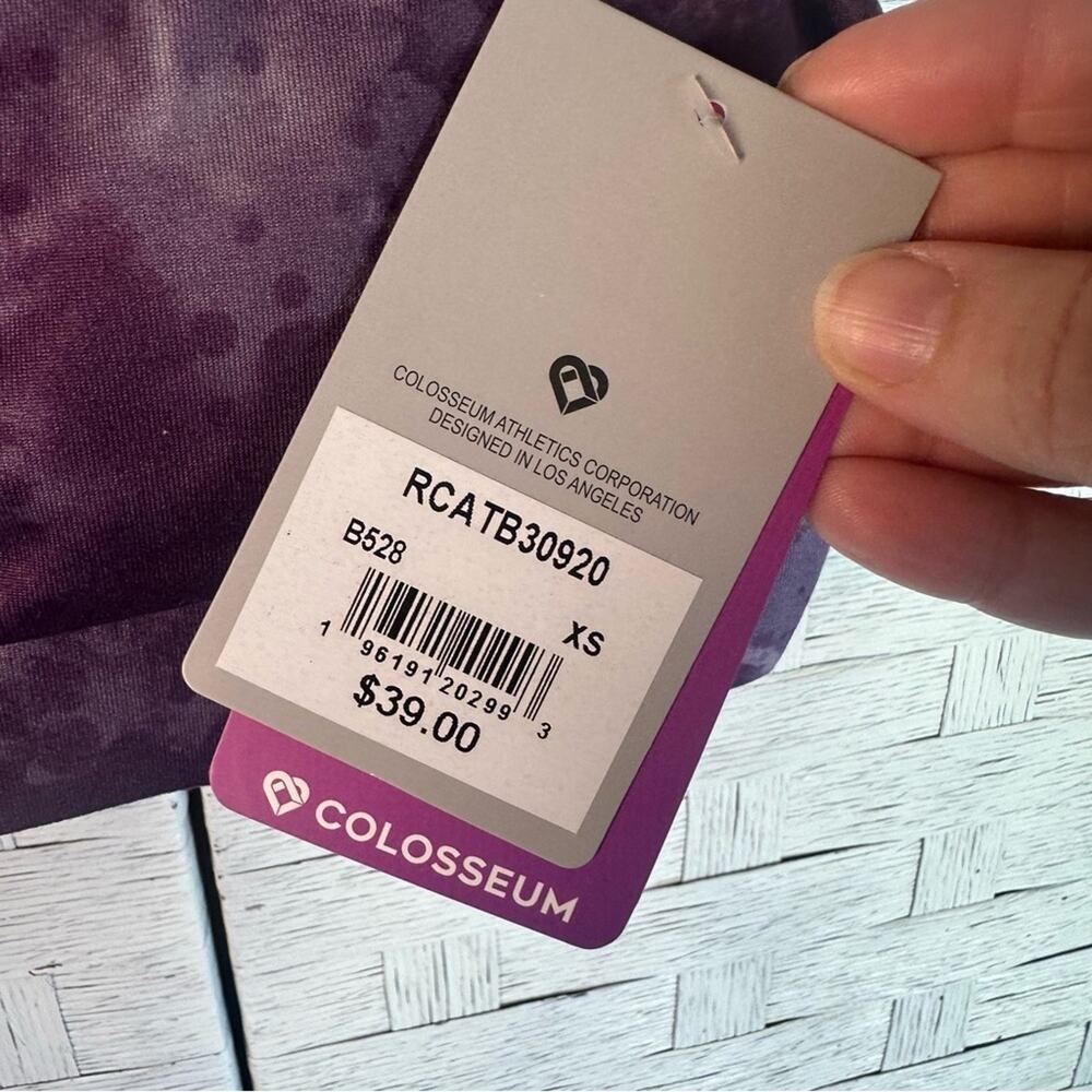 Colosseum sports bra razorback front & back pocket athletic wear athleisure - Picture 4 of 7